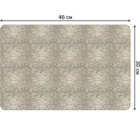 Набор прямоугольных тканевых салфеток для сервировки стола JOYARTY винтажные завитки с листьями, плейсмат, 30x46 см, 4 шт. ser002_66456_30x46