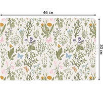 Набор прямоугольных тканевых салфеток для сервировки стола JOYARTY полевой гербарий, плейсмат, 30x46 см, 4 шт. ser002_27699_30x46