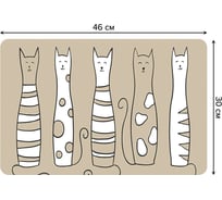 Набор прямоугольных тканевых салфеток для сервировки стола JOYARTY добрые коты, плейсмат, 30x46 см, 4 шт. ser002_15556_30x46