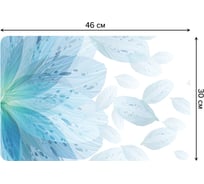Набор прямоугольных тканевых салфеток для сервировки стола JOYARTY прозрачные лепестки, плейсмат, 30x46 см, 4 шт. ser002_29375_30x46