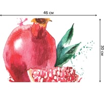 Набор прямоугольных тканевых салфеток для сервировки стола JOYARTY спелые гранаты, плейсмат, 30x46 см, 4 шт. ser002_29324_30x46