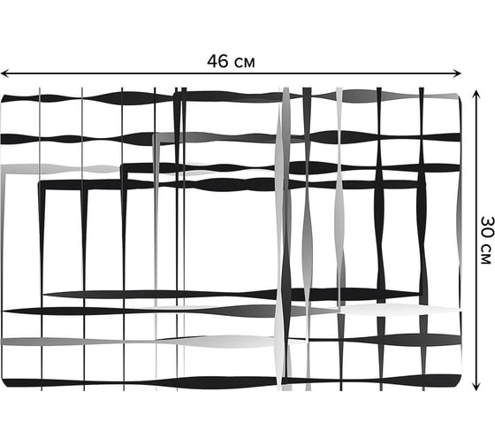 Набор прямоугольных тканевых салфеток для сервировки стола JOYARTY иллюзия клетки, плейсмат, 30x46 см, 4 шт. ser002_21390_30x46 1