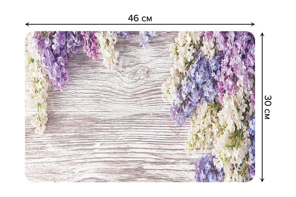 Набор прямоугольных тканевых салфеток для сервировки стола JOYARTY цветущая  сирень, плейсмат, 30x46 см, 4 шт. ser002_20365_30x46 - выгодная цена,  отзывы, характеристики, фото - купить в Москве и РФ