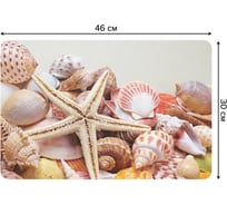 Набор прямоугольных тканевых салфеток для сервировки стола JOYARTY морская коллекция, плейсмат, 30x46 см, 4 шт. ser002_11820_30x46