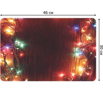 Набор прямоугольных тканевых салфеток для сервировки стола JOYARTY рождественские гирлянды, плейсмат, 30x46 см, 4 шт. ser002_37076_30x46