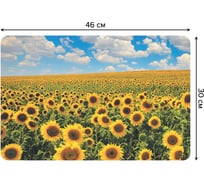 Набор прямоугольных тканевых салфеток для сервировки стола JOYARTY поле подсолнухов, плейсмат, 30x46 см, 4 шт. ser002_105974_30x46