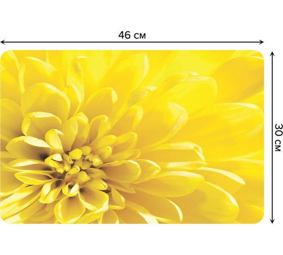 Набор прямоугольных тканевых салфеток для сервировки стола JOYARTY ослепительный цветок, плейсмат, 30x46 см, 4 шт. ser002_13403_30x46 1