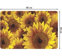 Набор прямоугольных тканевых салфеток для сервировки стола JOYARTY подсолнухи, плейсмат, 30x46 см, 4 шт. ser002_9855_30x46
