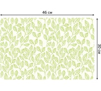 Набор прямоугольных тканевых салфеток для сервировки стола JOYARTY лиственный узор, плейсмат, 30x46 см, 4 шт. ser002_13301_30x46