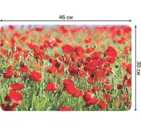 Набор прямоугольных тканевых салфеток для сервировки стола JOYARTY красные маки, плейсмат, 30x46 см, 4 шт. ser002_106000_30x46