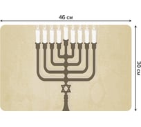 Набор прямоугольных тканевых салфеток для сервировки стола JOYARTY традиционный канделябр, плейсмат, 30x46 см, 4 шт. ser002_5951_30x46