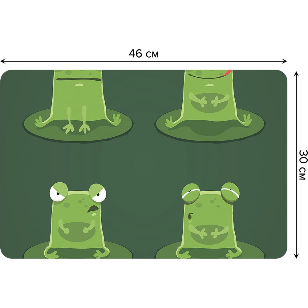 Набор прямоугольных тканевых салфеток для сервировки стола JOYARTY  эмоциональная лягушка, плейсмат, 30x46 см, 4 шт. ser002_18496_30x46 -  выгодная цена, отзывы, характеристики, фото - купить в Москве и РФ