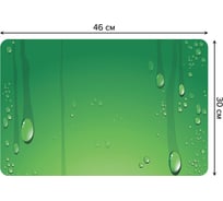 Набор прямоугольных тканевых салфеток для сервировки стола JOYARTY капли по стеклу, плейсмат, 30x46 см, 4 шт. ser002_30114_30x46