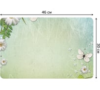 Набор прямоугольных тканевых салфеток для сервировки стола JOYARTY бабочки и гербера, плейсмат, 30x46 см, 4 шт. ser002_2285_30x46