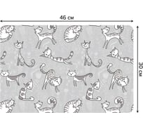 Набор прямоугольных тканевых салфеток для сервировки стола JOYARTY кошачья нежность, плейсмат, 30x46 см, 4 шт. ser002_21699_30x46