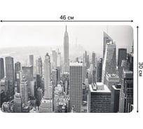 Набор прямоугольных тканевых салфеток для сервировки стола JOYARTY мегаполис ретро, плейсмат, 30x46 см, 4 шт. ser002_27955_30x46