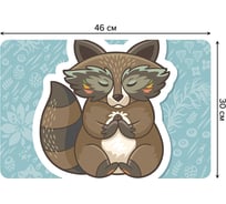 Набор прямоугольных тканевых салфеток для сервировки стола JOYARTY милый енот, плейсмат, 30x46 см, 4 шт. ser002_28561_30x46