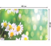 Набор прямоугольных тканевых салфеток для сервировки стола JOYARTY милые ромашки, плейсмат, 30x46 см, 4 шт. ser002_30348_30x46