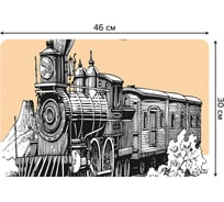 Набор прямоугольных тканевых салфеток для сервировки стола JOYARTY старый паровоз, плейсмат, 30x46 см, 4 шт. ser002_22388_30x46