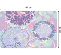 Набор прямоугольных тканевых салфеток для сервировки стола JOYARTY спирали с цветами, плейсмат, 30x46 см, 4 шт. ser002_30900_30x46