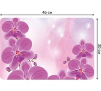 Набор прямоугольных тканевых салфеток для сервировки стола JOYARTY веточки орхидеи, плейсмат, 30x46 см, 4 шт. ser002_31660_30x46