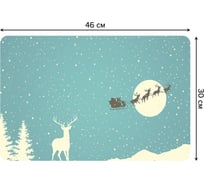 Набор прямоугольных тканевых салфеток для сервировки стола JOYARTY приближение праздника, плейсмат, 30x46 см, 4 шт. ser002_5638_30x46