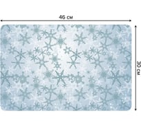 Набор прямоугольных тканевых салфеток для сервировки стола JOYARTY иней снежинок, плейсмат, 30x46 см, 4 шт. ser002_419800_30x46