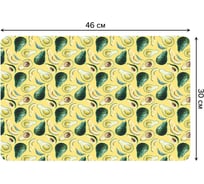 Набор прямоугольных тканевых салфеток для сервировки стола JOYARTY зеленый авокадо, плейсмат, 30x46 см, 4 шт. ser002_66835_30x46