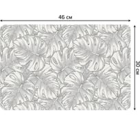 Набор прямоугольных тканевых салфеток для сервировки стола JOYARTY нарисованные тропические листья, плейсмат, 30x46 см, 4 шт. ser002_56904_30x46