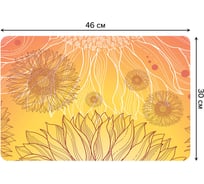 Набор прямоугольных тканевых салфеток для сервировки стола JOYARTY мандала подсолнуха, плейсмат, 30x46 см, 4 шт. ser002_63262_30x46