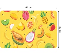 Набор прямоугольных тканевых салфеток для сервировки стола JOYARTY сочные кусочки, плейсмат, 30x46 см, 4 шт. ser002_71722_30x46