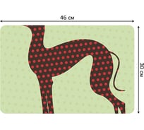 Набор прямоугольных тканевых салфеток для сервировки стола JOYARTY борзая, плейсмат, 30x46 см, 4 шт. ser002_8422_30x46