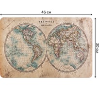 Набор прямоугольных тканевых салфеток для сервировки стола JOYARTY древняя карта, плейсмат, 30x46 см, 4 шт. ser002_9045_30x46