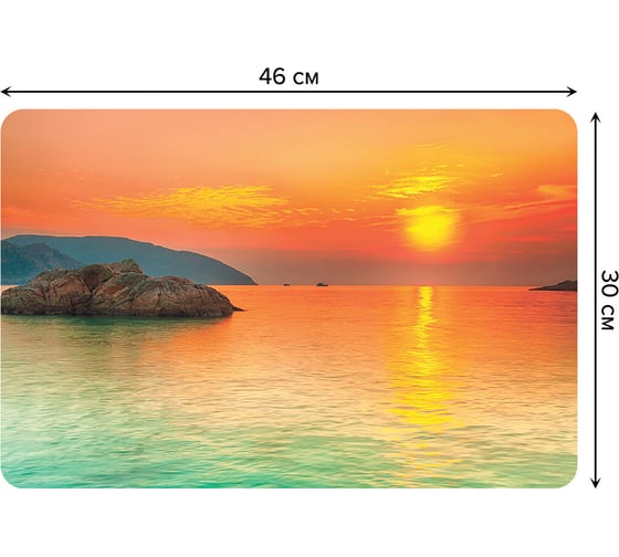 Набор прямоугольных тканевых салфеток для сервировки стола JOYARTY последний закат, плейсмат, 30x46 см, 4 шт. ser002_9529_30x46 1