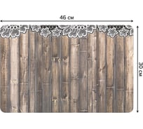 Набор прямоугольных тканевых салфеток для сервировки стола JOYARTY кружево и дерево, плейсмат, 30x46 см, 4 шт. ser002_5263_30x46