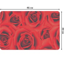 Набор прямоугольных тканевых салфеток для сервировки стола JOYARTY облако из роз, плейсмат, 30x46 см, 4 шт. ser002_5391_30x46