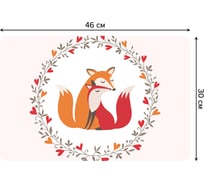 Набор прямоугольных тканевых салфеток для сервировки стола JOYARTY лисья любовь, плейсмат, 30x46 см, 4 шт. ser002_91994_30x46
