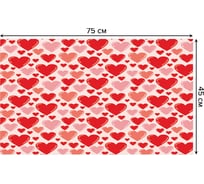 Придверный коврик в прихожую JOYARTY с принтом "Море сердец", 45х75 см door_422654