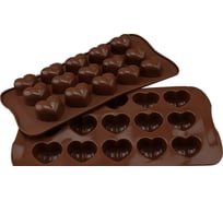 Силиконовая форма для шоколада Beroma сердечки, 15 ячеек 07824647