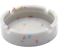 Светящаяся термостойкая пепельница URM небьющаяся, флуоресцентная из силикона, серая D01537