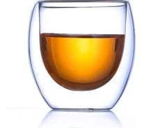 Стеклянный cтакан URM из двойного боросиликатного стекла, 8x8,5x5 см, 250 мл D00706