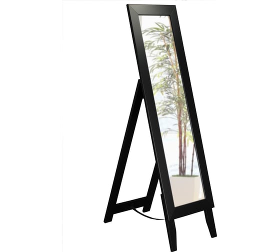 Напольное зеркало Мебелик BeautyStyle 1 черный, 138 см х 35 см 8308