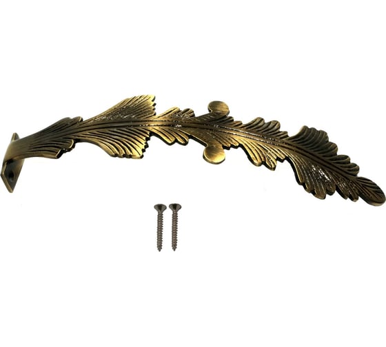 Крючок для штор Левша L.Baskerville Leaf 33 mm LB-136 старая бронза У2-6309.СБ