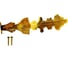 Крючок для штор Левша L.Baskerville Leaf 33 mm LB-136 золото У2-6309.З 3