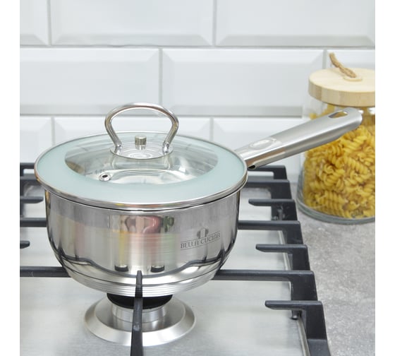 Ковш со стеклянной крышкой Bella Cucina 16см, 1,6л BC-2002 2002-BC