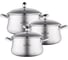 Набор посуды Bella Cucina 6 предметов, 1,9л, 2,7л, 3,6л, нерж. сталь BC-2142 2142-BC 1