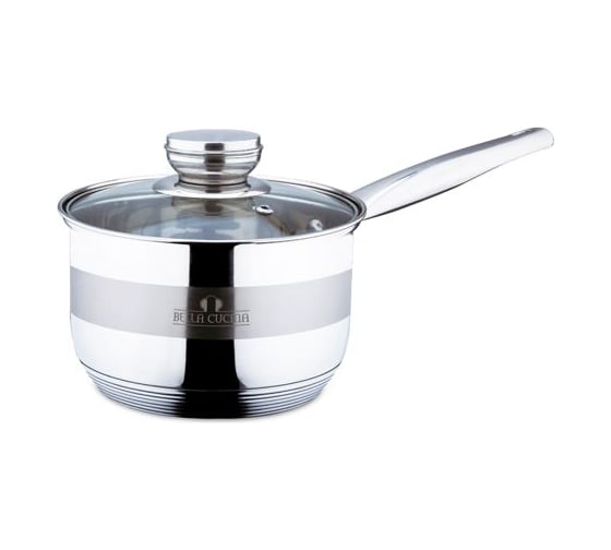 Ковш со стеклянной крышкой Bella Cucina 12см, 0,8л BC-2116 2116-BC