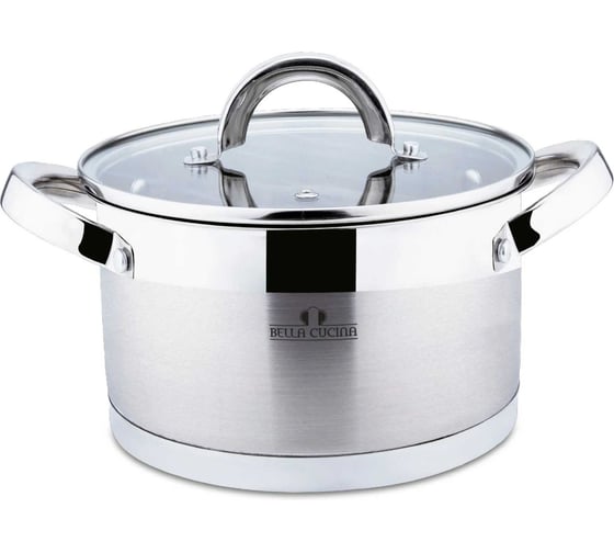 Кастрюля со стеклянной крышкой Bella Cucina 16см, 2,1л BC-2058 2058-BC