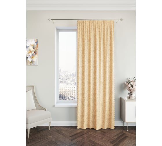 Портьерная штора Peora 150x260, бежевый j100-02 62498