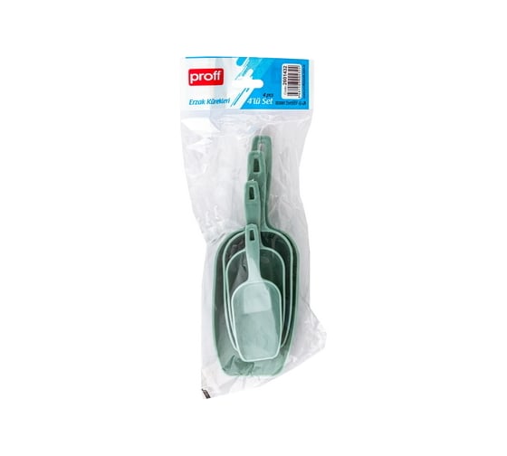 Мерная ложка PROFF PLASTIK 4 шт в упаковке зеленая пластиковая ТК-2601432з